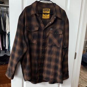 DIXXON Black and Brown Plaid Flannel Shirt